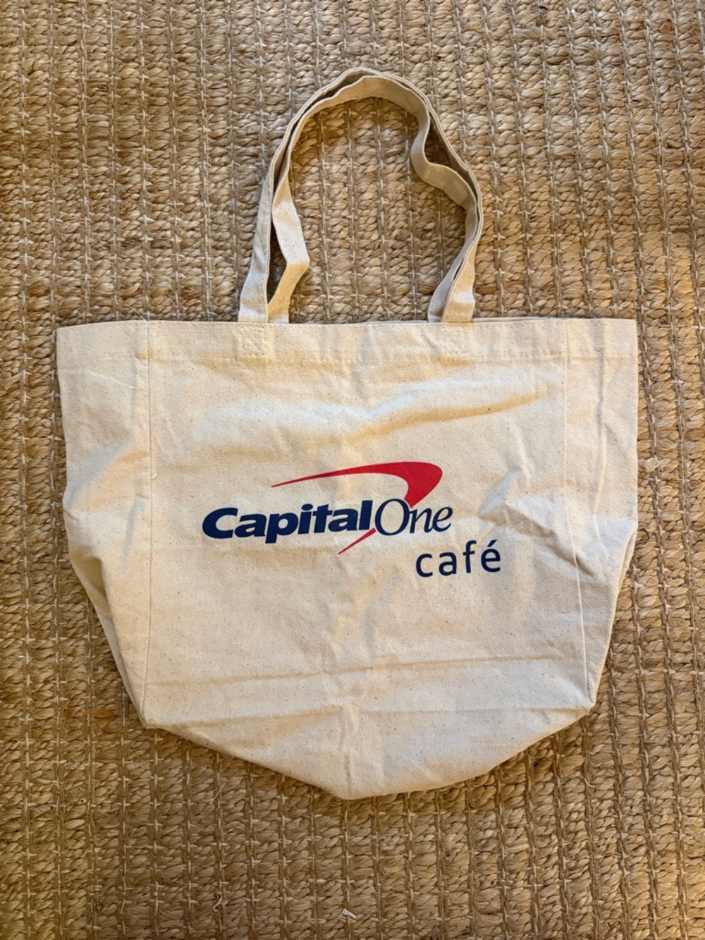 Capital One Canvas Tote Bag in Natural